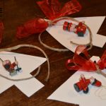dettaglio albero di natale con perline
